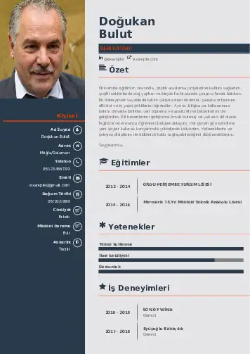 Gemi Kaptanı CV Örnekleri cv indir